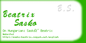 beatrix sasko business card